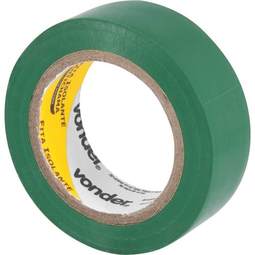 Fita isolante verde 19 mm x 10 m com 10 unidades