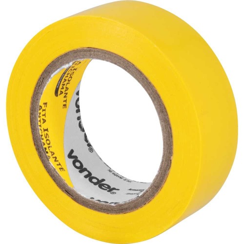 Fita isolante amarela 19 mm x 10 m com 10 unidades