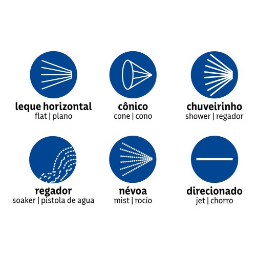 Hidropistola multifunção plástica para engate rápido - 78519500 Hidropistola multifunção plástica para engate rápido - 78519500
