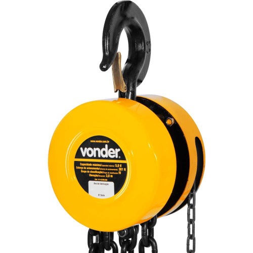 Talha manual capacidade 5 toneladas 3 metros de corrente