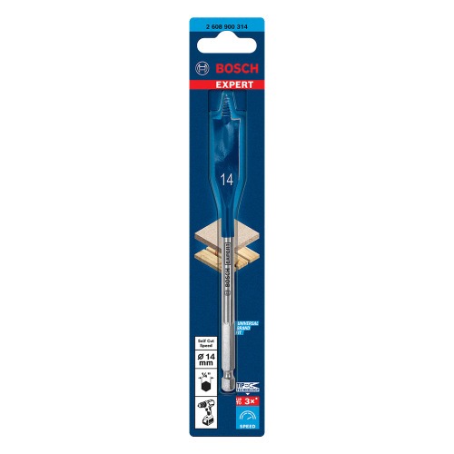 Broca chata para madeira 14 x 152 mm Expert - Self Cut Speed Broca chata para madeira 14 x 152 mm Expert - Self Cut Speed