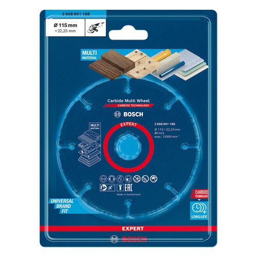 Disco de corte multi material em tungstênio 115 x 22,23 mm - Expert Carbide Multi Wheel Disco de corte multi material em tungstênio 115 x 22,23 mm - Expert Carbide Multi Wheel