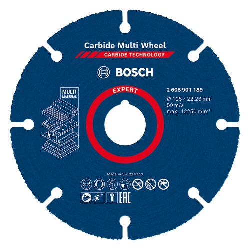 Disco de corte multi material em tungstênio 125 x 22,23 mm - Expert Carbide Multi Wheel Disco de corte multi material em tungstênio 125 x 22,23 mm - Expert Carbide Multi Wheel