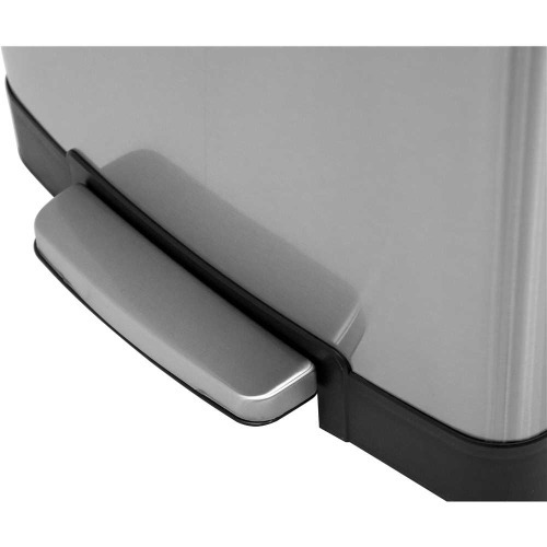 Lixeira inox retangular 50L com pedal Lixeira inox retangular 50L com pedal