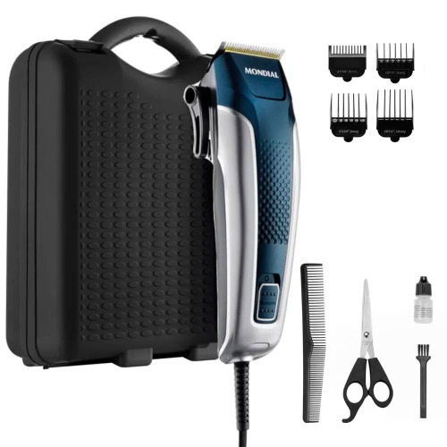 Máquina de cortar cabelo com maleta e acessórios Titanium Power - CR-09M  110V Máquina de cortar cabelo com maleta e acessórios Titanium Power - CR-09M  110V