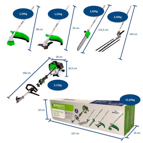 Roadeira a gasolina multifuncional 1,9 hp 52 cc 2 tempos - V2