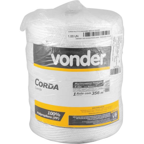 Corda multifilamento 5,0 mm rolo com 356 metros