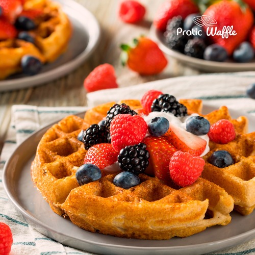 Mquina de Waffle antiaderente 1200W Grill Pratic Waffle - GW-01  110V