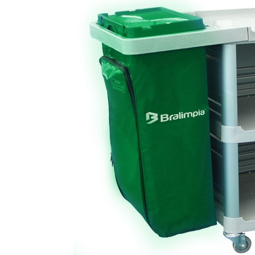 Carro funcional extra com 1 bolsa com fechamento Carro funcional extra com 1 bolsa com fechamento