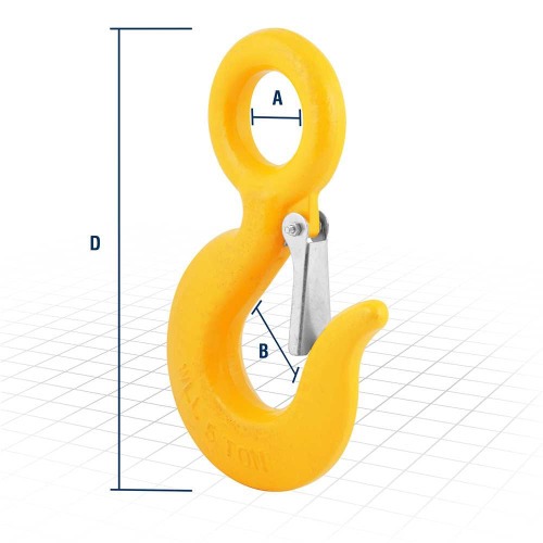 Gancho olhal com trava de segurana 5 ton.