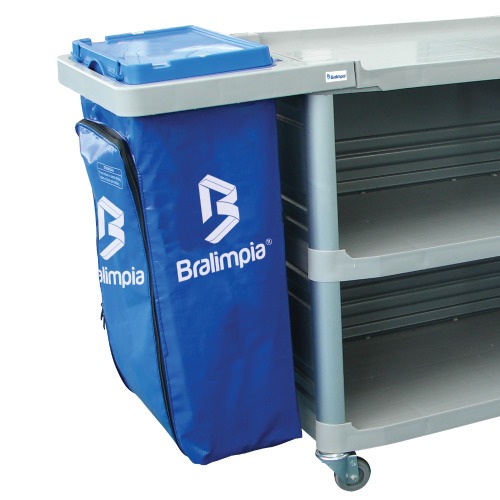 Carro funcional extra 2 bolsas com fechamento