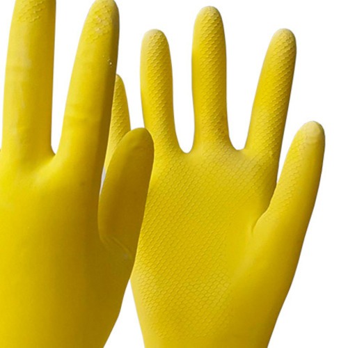 Luva de látex flocada 30 cm Luva de látex flocada 30 cm