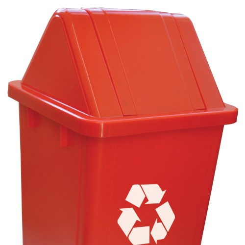Cesto coletor de lixo 60L com tampa com adesivo - CC61VM