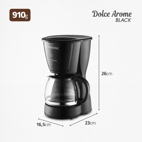 Cafeteira el�trica 550 W jarra de vidro 18 x�caras Dolce Arome - C-30-18X-FB  220V