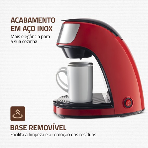 Cafeteira eltrica 2 xcaras vermelha Smart Coffee - C-42-2X-RI  220V