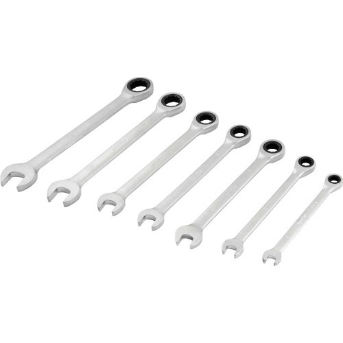 Jogo de chave combinada com catraca de 8 a 19 mm com 7 pe�as