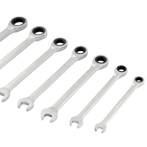 Jogo de chave combinada com catraca de 8 a 19 mm com 7 pe�as
