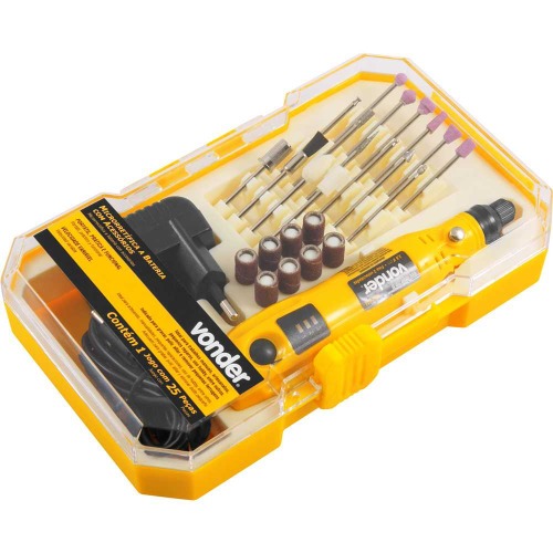 Microrretífica a bateria 3,6V bivolt com 24 acessórios MBV 036 110V/220V Microrretífica a bateria 3,6V bivolt com 24 acessórios MBV 036 110V/220V