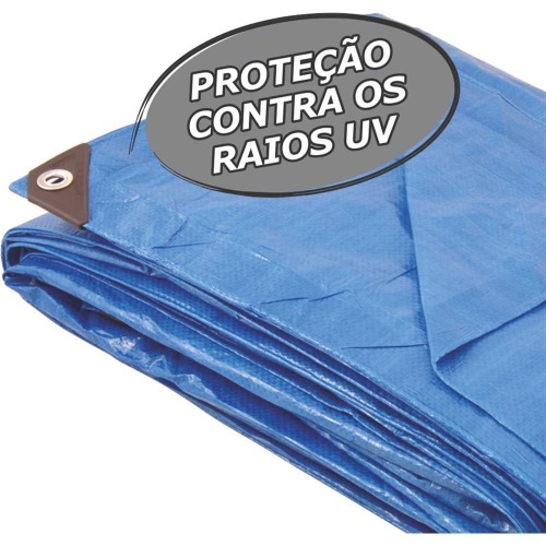 Lona refor�ada de polietileno azul 6 m x 3 m