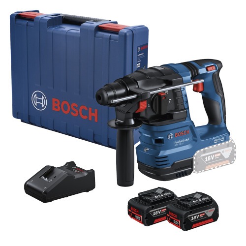 Martelete Perfurador e Rompedor a bateria 18V 4Ah Brushless com 2 baterias - GBH 185-LI  110V/220V