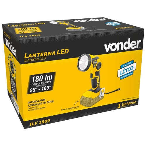 Lanterna de LED bateria intercambivel 18V s/ bateria - ILV1809