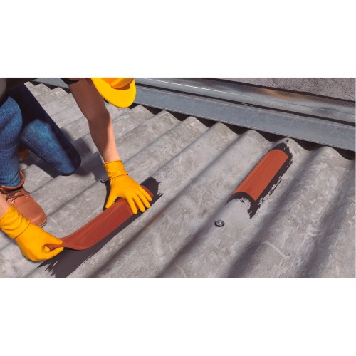 Fita manta asf�ltica telhado terracota auto adesiva 30 cm x 10 m - Vedatudo