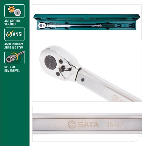 Torqumetro de estalo encaixe 3/4