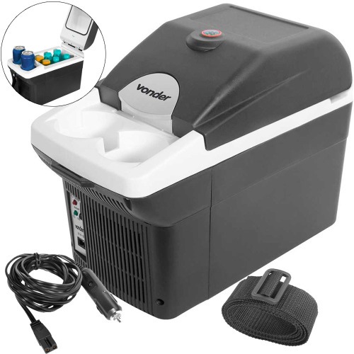 Mini geladeira port�til 8 litros 12V com fun��o aquecer  