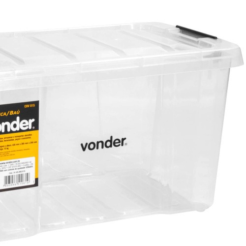 Caixa plstica transparente 43,5 x 28,5 x 25 cm - CBV 015