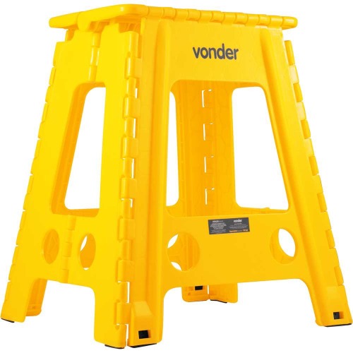 Banqueta plástica dobrável altura 450mm amarela Banqueta plástica dobrável altura 450mm amarela