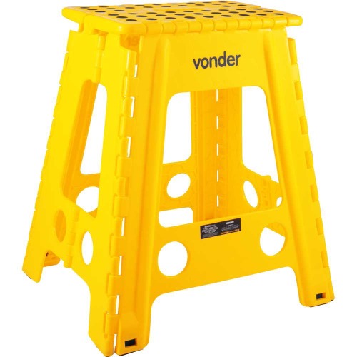 Banqueta plástica dobrável altura 450mm amarela Banqueta plástica dobrável altura 450mm amarela