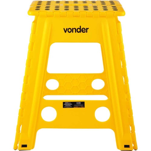 Banqueta plástica dobrável altura 450mm amarela Banqueta plástica dobrável altura 450mm amarela