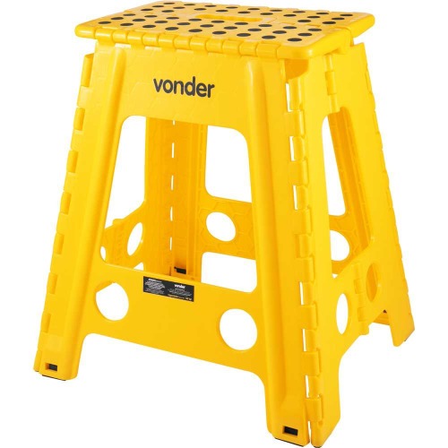 Banqueta plástica dobrável altura 450mm amarela Banqueta plástica dobrável altura 450mm amarela