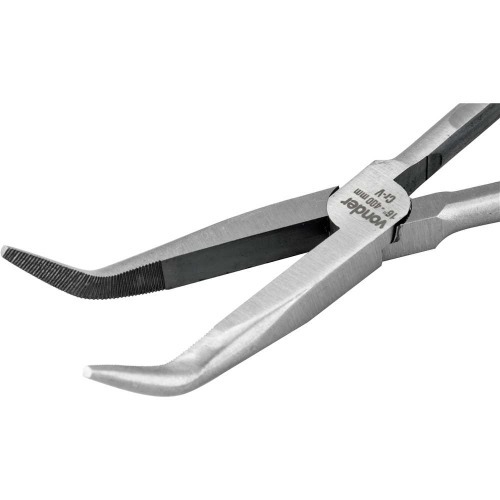 Alicate bico meia cana curvo extralongo 16