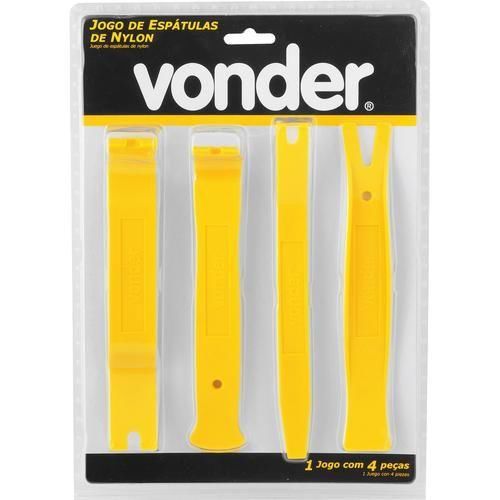 Jogo de esptulas de nylon automotivas com 4 peas