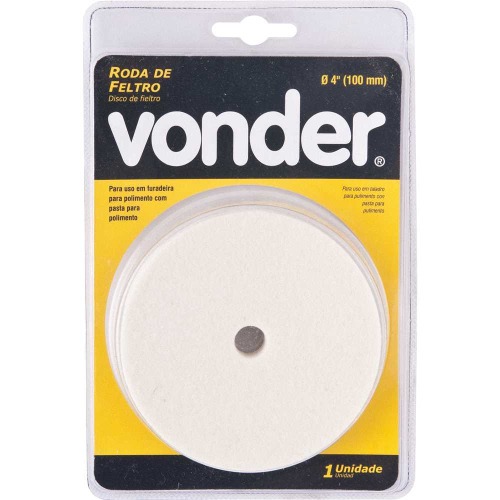 Roda de feltro para polimento 100 mm 