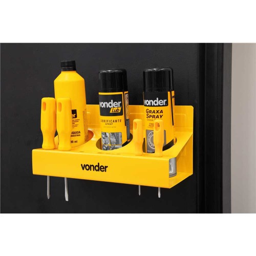 Prateleira magn�tica para chaves e latas de spray