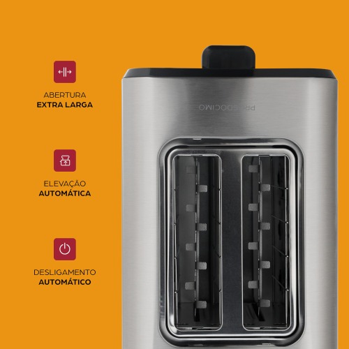 Torradeira de pães 900 watts em aço inox - Prosdócimo WTE1 110V Torradeira de pães 900 watts em aço inox - Prosdócimo WTE1 110V