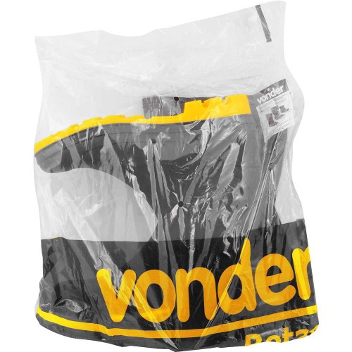 Bota de PVC preta com solado amarelo cano médio com forro Bota de PVC preta com solado amarelo cano médio com forro