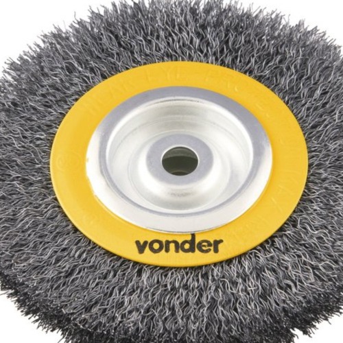 Escova de ao circular ondulada 6 x 3/4 x 5/8