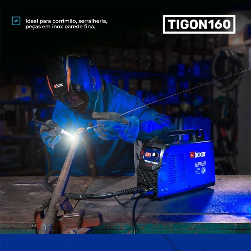 Inversora de solda 160 amperes para eletrodo revestido e Tig DC - TIGON160  220V