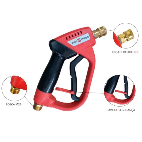 Pistola para lavadora de alta press�o para vaz�o acima 250l/H 