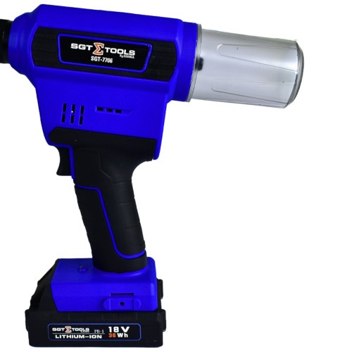Rebitador a bateria 18V 2Ah para rebites at� 1/4