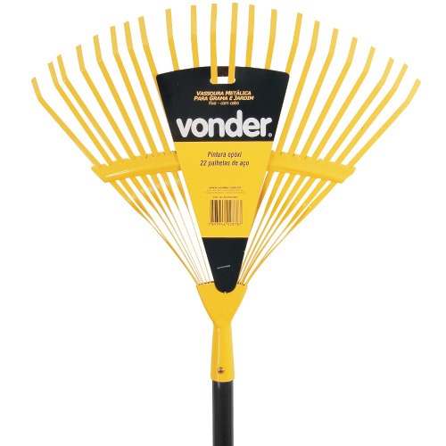 Vassoura para grama metlica fixa com cabo - VD 200