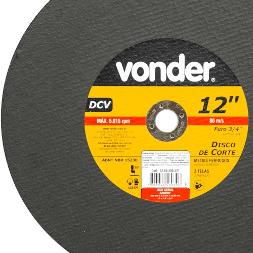 Disco de corte 300 x 3,2 mm x 3/4