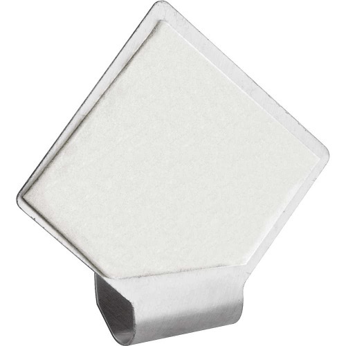 Gancho adesivo losango em inox com 2 peas