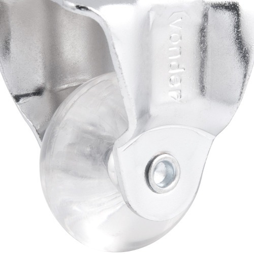 Rodzio fixo transparente de poliuretano 1.3/8