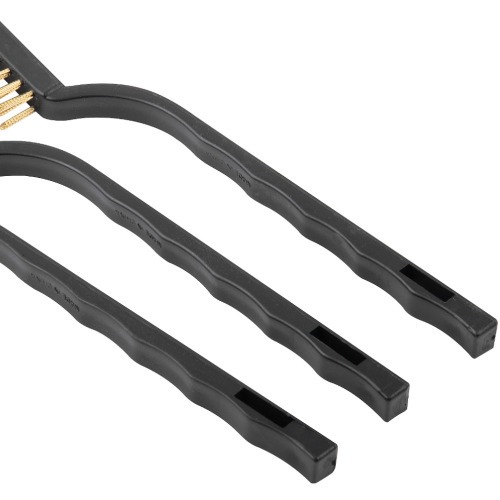 Jogo de escovas manuais em lat�o com 3 pe�as