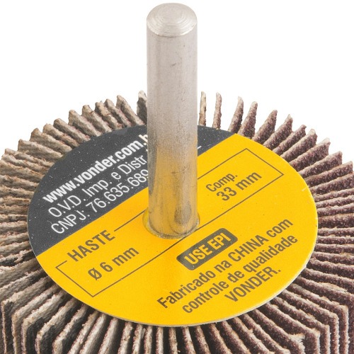 Roda de lixa 50 x 20 mm com haste gr�o 80