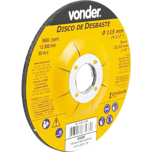 Disco de desbaste 115 x 5,0 x 22,23 mm 